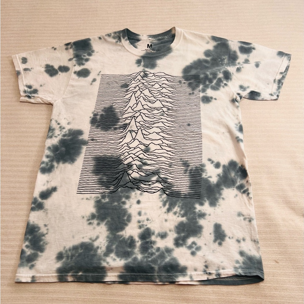 Joy Division “Unknown Pleasures”Blue tie-dye 👢 leg